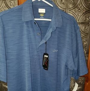 Greg Norman blue S/S golf sport polo size L/G NWT